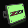 Chevrolet Z71 Off Road 3D Logo Glow in the Dark Luminescent Billet Aluminum 2 inch Tow Hitch Cover