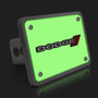 Dodge 3D Logo Glow in the Dark Luminescent Billet Aluminum 2 inch Tow Hitch Cover