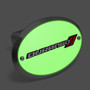 Dodge Durango 3D Logo Glow in the Dark Luminescent Oval Billet Aluminum 2 inch Tow Hitch Cover