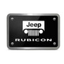 Jeep Rubicon UV Graphic Black Thick Solid Billet Aluminum 2 inch Tow Hitch Cover