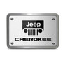 Jeep Cherokee UV Graphic Brushed Silver Thick Solid Billet Aluminum 2 inch Tow Hitch Cover