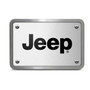 Jeep UV Graphic Brushed Silver Thick Solid Billet Aluminum 2 inch Tow Hitch Cover