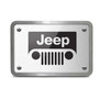 Jeep Grill UV Graphic Brushed Silver Thick Solid Billet Aluminum 2 inch Tow Hitch Cover