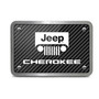 Jeep Cherokee UV Graphic Carbon Fiber Look Thick Solid Billet Aluminum 2 inch Tow Hitch Cover