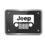 Jeep Grill UV Graphic Carbon Fiber Look Thick Solid Billet Aluminum 2 inch Tow Hitch Cover