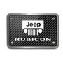 Jeep Rubicon UV Graphic Carbon Fiber Look Thick Solid Billet Aluminum 2 inch Tow Hitch Cover