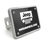 Jeep Wrangler UV Graphic Carbon Fiber Look Thick Solid Billet Aluminum 2 inch Tow Hitch Cover