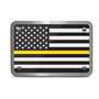 American Flag Thin Yellow Line (Dispatchers) Billet Aluminum Hitch Cover