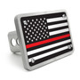 American Flag Thin Red Line (Firefighters) Billet Aluminum Hitch Cover