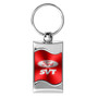 Ford SVT Red Spun Brushed Metal Key Chain