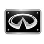 INFINITI 3D Chrome Logo on Black Billet Aluminum 2 inch Tow Hitch Cover