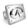 INFINITI 3D Chrome Logo on Brushed Silver Billet Aluminum 2 inch Tow Hitch Cover