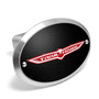 Jeep Trailhawk 3D Logo on Black Oval Billet Aluminum 2 inch Tow Hitch Cover