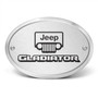 Jeep Gladiator 3D Logo on Brushed Oval Billet Aluminum 2 inch Tow Hitch Cover