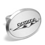 Jeep Sahara 3D Logo on Brushed Oval Billet Aluminum 2 inch Tow Hitch Cover