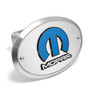 Mopar 3D Logo on Brushed Oval Billet Aluminum 2 inch Tow Hitch Cover