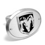 RAM 3D Logo on Brushed Oval Billet Aluminum 2 inch Tow Hitch Cover