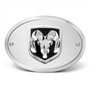 RAM 3D Logo on Brushed Oval Billet Aluminum 2 inch Tow Hitch Cover