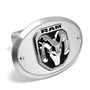 RAM 2019 up 3D Logo on Brushed Oval Billet Aluminum 2 inch Tow Hitch Cover