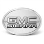 GMC Sierra 3D Logo on Brushed Oval Billet Aluminum 2 inch Tow Hitch Cover