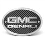 GMC Denali 3D Logo on Carbon Fiber Look Oval Billet Aluminum 2 inch Tow Hitch Cover