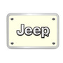 Jeep 3D Logo Glow in the Dark Luminescent Billet Aluminum 2 inch Tow Hitch Cover
