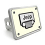 Jeep Grill 3D Logo Glow in the Dark Luminescent Billet Aluminum 2 inch Tow Hitch Cover