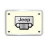 Jeep Grill 3D Logo Glow in the Dark Luminescent Billet Aluminum 2 inch Tow Hitch Cover