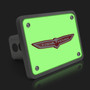 Jeep Trailhawk 3D Logo Glow in the Dark Luminescent Billet Aluminum 2 inch Tow Hitch Cover