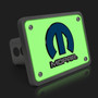 Mopar 3D Logo Glow in the Dark Luminescent Billet Aluminum 2 inch Tow Hitch Cover