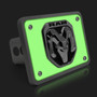 RAM 2019 up 3D Logo Glow in the Dark Luminescent Billet Aluminum 2 inch Tow Hitch Cover
