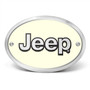 Jeep 3D Logo Glow in the Dark Luminescent Oval Billet Aluminum 2 inch Tow Hitch Cover