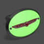 Jeep Trailhawk 3D Logo Glow in the Dark Luminescent Oval Billet Aluminum 2 inch Tow Hitch Cover