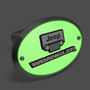 Jeep Wrangler 3D Logo Glow in the Dark Luminescent Oval Billet Aluminum 2 inch Tow Hitch Cover