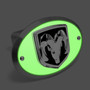 RAM 3D Logo Glow in the Dark Luminescent Oval Billet Aluminum 2 inch Tow Hitch Cover