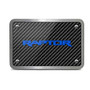 Ford F-150 Raptor 2017 up in Blue Black Carbon Fiber Look Plate Billet Aluminum 2 inch Tow Hitch Cover