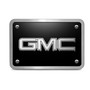 GMC 3D Logo in Silver on Black Billet Aluminum 2 inch Tow Hitch Cover