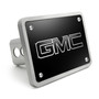 GMC 3D Logo in Black Inlay on Black Billet Aluminum 2 inch Tow Hitch Cover