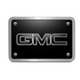 GMC 3D Logo in Black Inlay on Black Billet Aluminum 2 inch Tow Hitch Cover