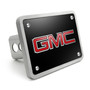 GMC 3D Logo in Red Inlay on Black Billet Aluminum 2 inch Tow Hitch Cover