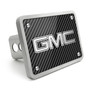 GMC 3D Logo on Carbon Fiber Look Billet Aluminum 2 inch Tow Hitch Cover