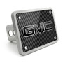 GMC 3D Logo in Black Carbon Fiber Look Billet Aluminum 2 inch Tow Hitch Cover