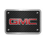 GMC 3D Logo in Red Carbon Fiber Look Billet Aluminum 2 inch Tow Hitch Cover