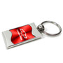 Chevrolet Traverse Red Spun Brushed Metal Key Chain