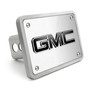 GMC 3D Logo in Black Inlay on Brush Billet Aluminum 2 inch Tow Hitch Cover