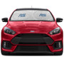 Ford Focus RS Universal Fit One-Piece Easy Folding Silver Reflective Fabric Windshield Sun Shade (size: 64"x 32")