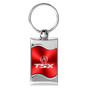 Acura TSX Red Spun Brushed Metal Key Chain