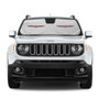 Jeep Trailhawk Logo Universal Fit One-Piece Easy Folding Silver Reflective Fabric Windshield Sun Shade (size: 64"x 32")
