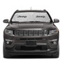 Jeep Logo Universal Fit One-Piece Easy Folding Silver Reflective Fabric Windshield Sun Shade (size: 75.5"x 37.5")