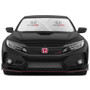 Honda Civic Type-R Universal Fit One-Piece Easy Folding Silver Reflective Fabric Windshield Sun Shade (size: 64"x 32")